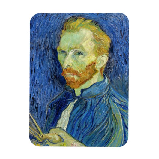 Vincent van Gogh - Self Portret with Palette Magneet (Verticaal)