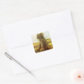 Vincent van Gogh - Sheaves of Wheat Vierkante Sticker (Envelop)