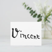 Vincent Van Gogh Signature Briefkaart (Staand voorkant)