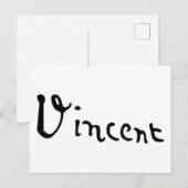 Vincent Van Gogh Signature Briefkaart (Voorkant / Achterkant)