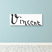 Vincent Van Gogh Signature Canvas Afdruk (Insitu (Houten vloer))