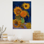 Vincent van Gogh Six Sunflower GalleryHD Fine Art Poster (Keuken)