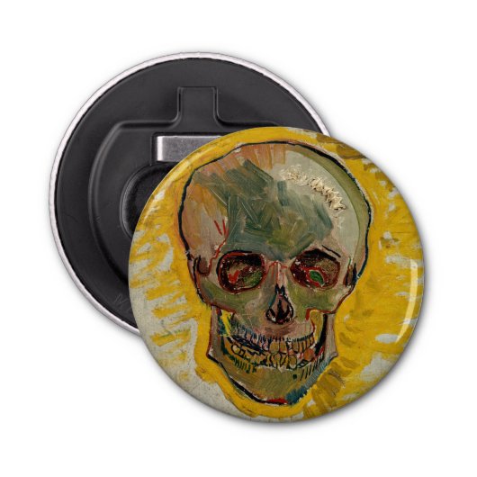 Vincent van Gogh - Skull 1887 #2 Button Flesopener (Voorkant)