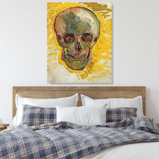 Vincent van Gogh - Skull 1887 #2 Canvas Afdruk (Insitu (Slaapkamer))