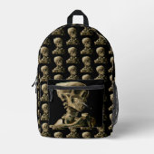 Vincent van Gogh - Skull met Burning Cigarette Bedrukte Rugzak (Voorkant)