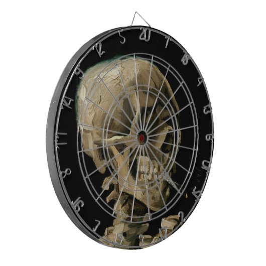 Vincent van Gogh - Skull met Burning Cigarette Dartbord (Voorkant Links)
