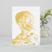 Vincent van Gogh - Skull met Burning Cigarette Folie Feestdagenkaart (Staand Voorkant)