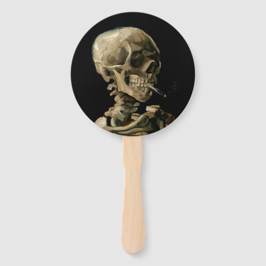 Vincent van Gogh - Skull met Burning Cigarette Handwaaier (Voorkant)
