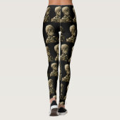 Vincent van Gogh - Skull met Burning Cigarette Leggings (Achterkant)