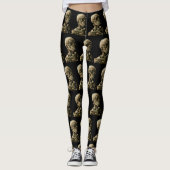 Vincent van Gogh - Skull met Burning Cigarette Leggings (Voorkant)