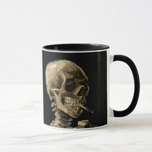 Vincent van Gogh - Skull met Burning Cigarette Mok (Rechts)