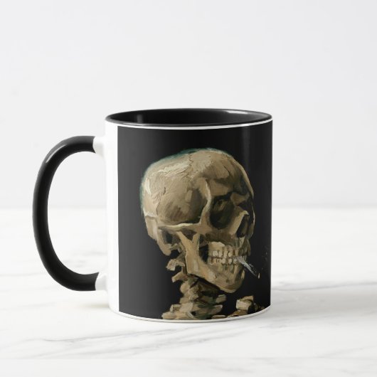 Vincent van Gogh - Skull met Burning Cigarette Mok (Links)