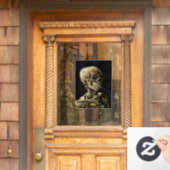 Vincent van Gogh - Skull met Burning Cigarette Raamsticker (Huis Deur)