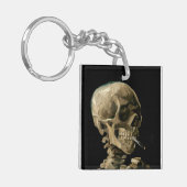 Vincent van Gogh - Skull met Burning Cigarette Sleutelhanger (Voorkant Links)