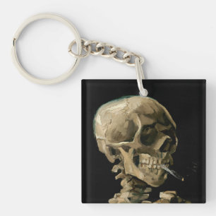 Vincent van Gogh - Skull met Burning Cigarette Sleutelhanger