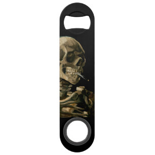 Vincent van Gogh - Skull met Burning Cigarette Speed Flessenopener