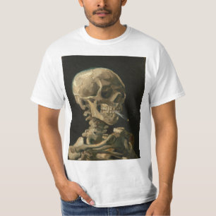 Vincent Van Gogh - Skull met Burning Cigarette T-shirt