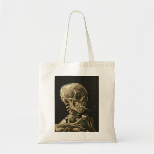 Vincent Van Gogh - Skull met Burning Cigarette Tote Bag (Voorkant)