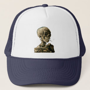 Vincent van Gogh - Skull met Burning Cigarette Trucker Pet