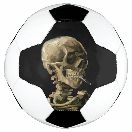 Vincent van Gogh - Skull met Burning Cigarette Voetbal (Voorkant)