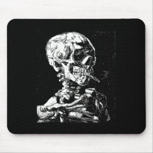 Vincent Van Gogh Skull met Sigarette Skeleton Hal Muismat