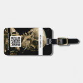 Vincent van Gogh - Skull - QR Code Bagagelabel (Voorkant horizontaal)