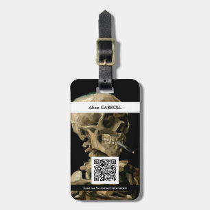 Vincent van Gogh - Skull - QR Code Bagagelabel