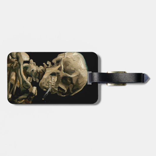 Vincent van Gogh - Skull - QR Code Bagagelabel (Achterkant horizontaal)