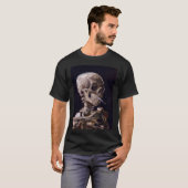 Vincent Van Gogh - Skull with Burning Cigarette (n T-shirt (Voorkant volledig)
