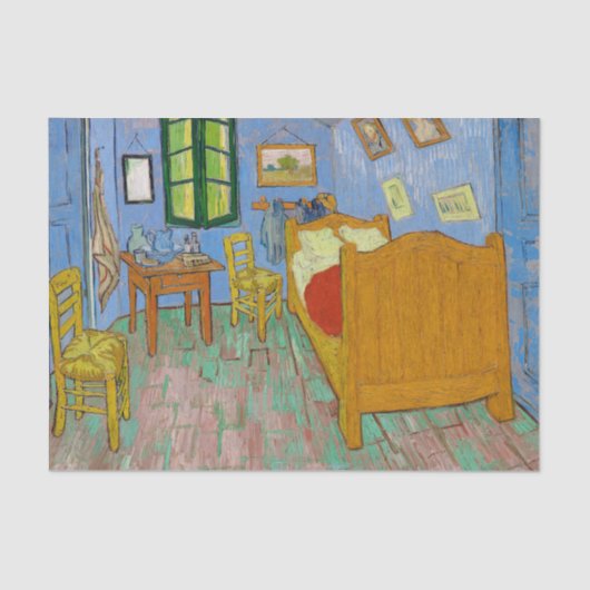 Vincent van Gogh slaapkamer. Impressionisme kamer Tissuepapier (Voorkant)