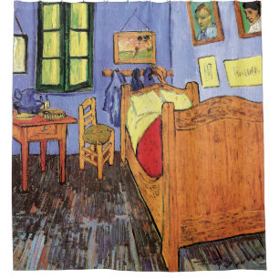 Vincent Van Gogh - Slaapkamer in Arles Kunstschild Douchegordijn