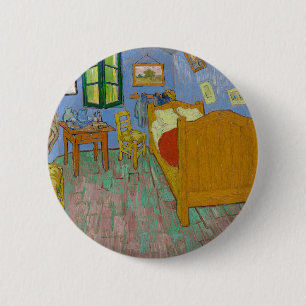 Vincent Van Gogh Slaapkamer Schilderij Ronde Button 5,7 Cm