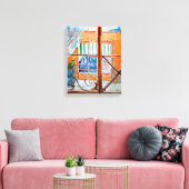 Vincent Van Gogh - slagers kopen een raam in Canvas Afdruk (Insitu (Woonkamer))