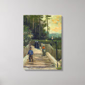 Vincent van Gogh - Sloping Path in Montmartre Canvas Afdruk (Voorkant)
