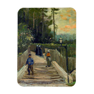 Vincent van Gogh - Sloping Path in Montmartre Magneet