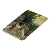 Vincent van Gogh - Sloping Path in Montmartre Magneet (Linkerzijde)
