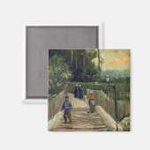 Vincent van Gogh - Sloping Path in Montmartre Magneet (Voorkant / Achterkant)