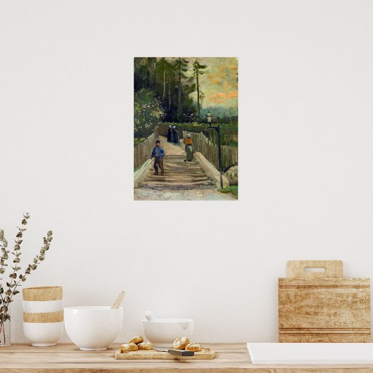 Vincent van Gogh - Sloping Path in Montmartre Poster (Keuken)