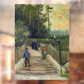 Vincent van Gogh - Sloping Path in Montmartre Raamsticker (Vel 2)