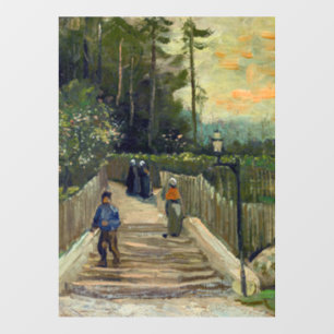 Vincent van Gogh - Sloping Path in Montmartre Raamsticker