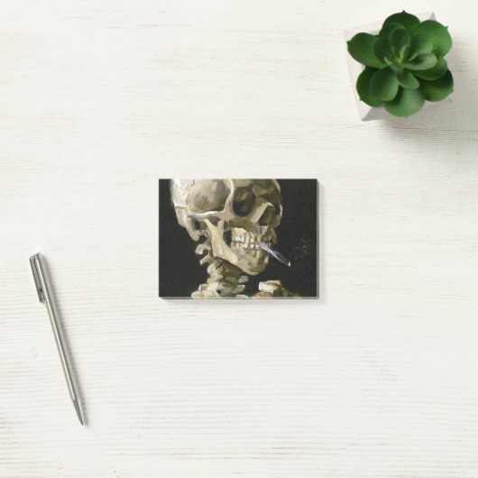 Vincent van Gogh Smoking Skeleton Post-it® Notes (Kantoor)