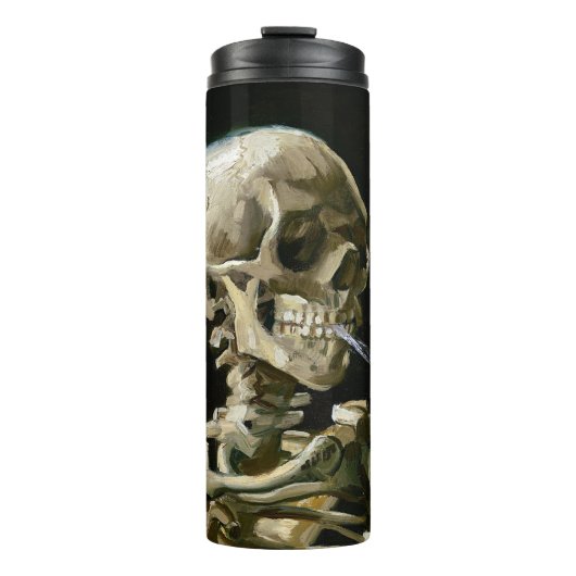 Vincent van Gogh Smoking Skeleton Thermosbeker (Voorkant)