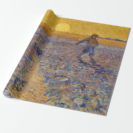 Vincent van Gogh - Sower met Setting Sun Cadeaupapier (Uitgerold)