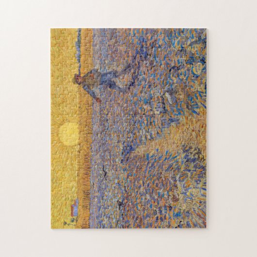 Vincent van Gogh - Sower met Setting Sun Legpuzzel (Verticaal)