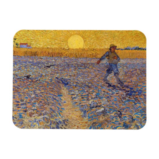 Vincent van Gogh - Sower met Setting Sun Magneet (Horizontaal)