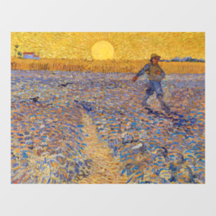 Vincent van Gogh - Sower met Setting Sun Raamsticker