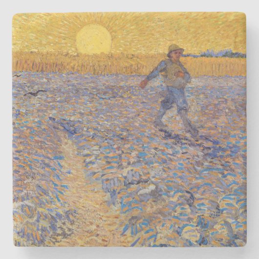 Vincent van Gogh - Sower met Setting Sun Stenen Onderzetter (Voorkant)