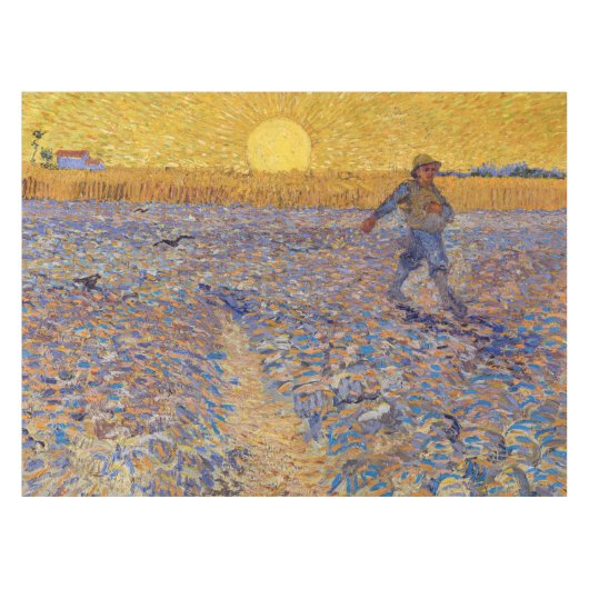 Vincent van Gogh - Sower met Setting Sun Tafelkleed (Voorkant (Horizontaal))