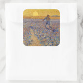 Vincent van Gogh - Sower met Setting Sun Vierkante Sticker (Tas)