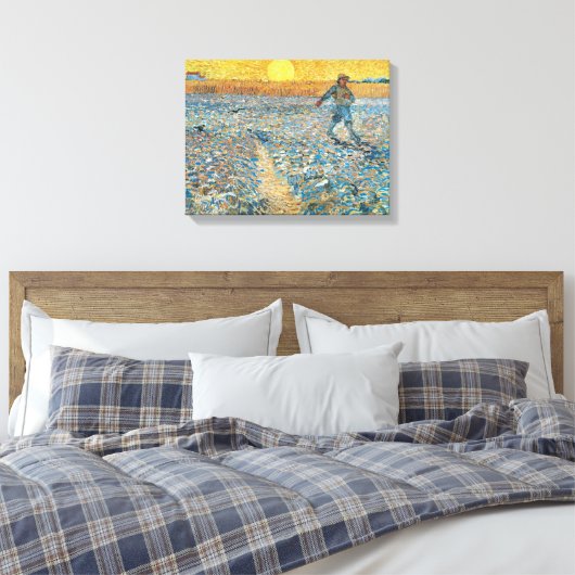 Vincent Van Gogh Sower op Sunset Canvas Afdruk (Insitu (Slaapkamer))